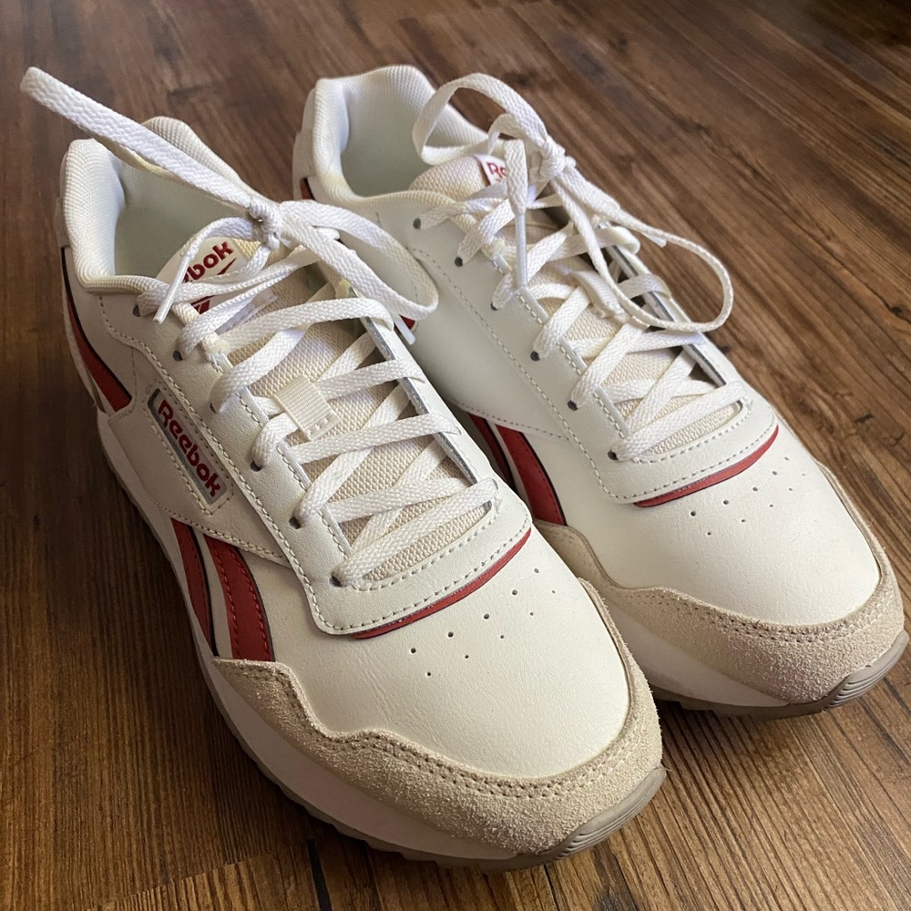 Reebok Glide Ripple Double - White, Cream, Red Sneakers
